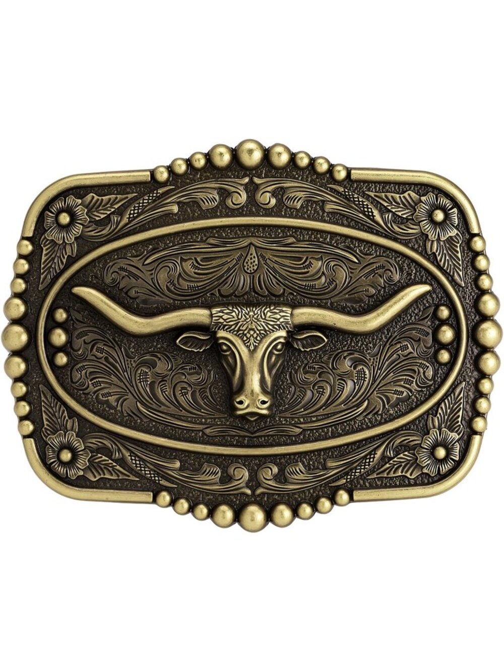 Men Longhorn-style04 Western Belt Buckle Longhorn Cowboy Cowgirl Accessory